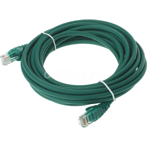 Патч-корд LanMaster вилка RJ-45, вилка RJ-45, кат.5E, LSZH, 5м, зеленый [lan-pc45/u5e-5.0-gn]