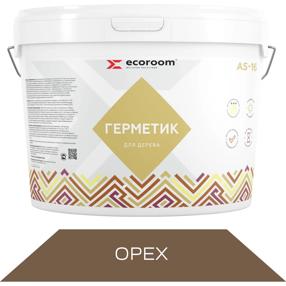Акриловый герметик для дерева ECOROOM AS-16 225-1-3/орех