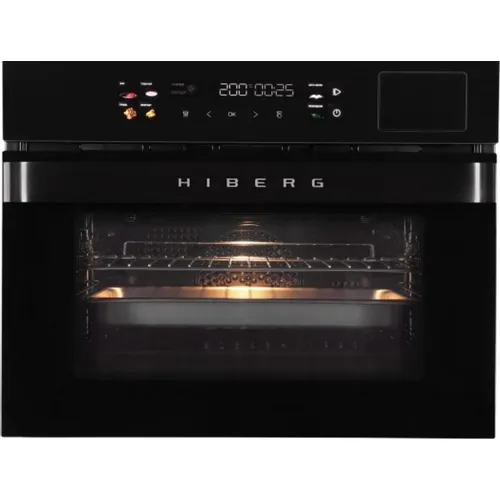 Духовой шкаф электрический HIBERG S-VMF 5515 B Smart, 47л, дверца с 3 стеклами, черный
