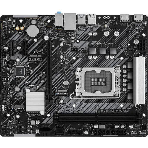 Материнская плата ASRock B760M-H2/M.2, Socket LGA 1700, Intel B760, mATX, Ret