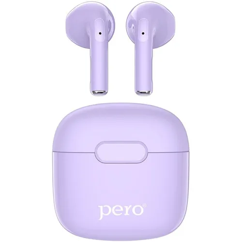 Наушники PERO TWS05, спортивные, Bluetooth, внутриканальные, сиреневый [ptws05p]