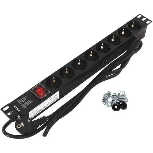 Блок распределения питания NTSS NTSS-PDU-DA2032, горизонт.размещ., Х8, Тип вход. тока 16A, 1.8м