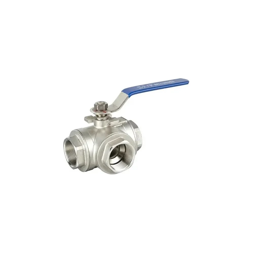 Трехходовой шаровый кран TITAN LOCK TL3V50-L-TF-S
