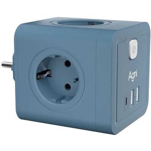 Сетевой разветвитель AGNI TP-WJ3U4E, синий [tp-wj3u4e-c-blue]