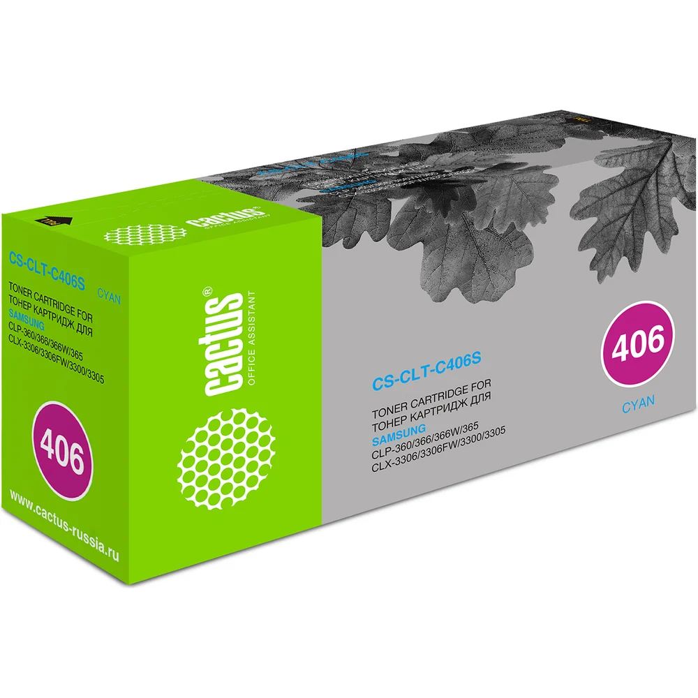 Лазерный картридж для samsung clp-360/365/clx-3300/ Cactus clt-c406s 807406