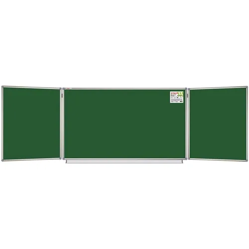 Доска меловая STAFF Three-element 238009 зеленый 100x150/300см
