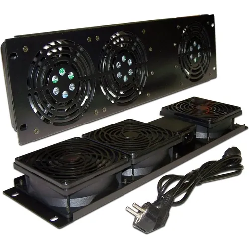 Блок вентиляторов LanMaster TWT-CB-FANV3-RACK, модулей: 3, черный, (упак.:1шт)
