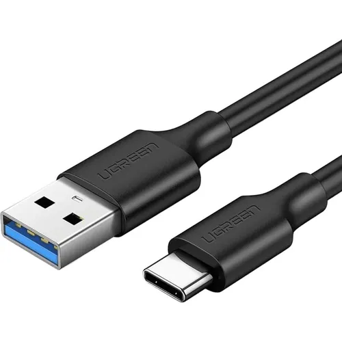 Кабель UGREEN US184, USB Type-C (m) - USB (m), 2м, 3A, черный [20884]