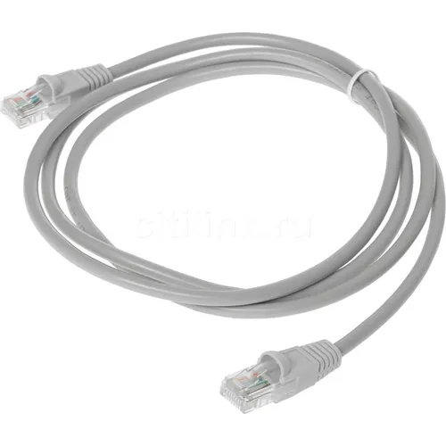 Патч-корд KINGPRICE KP-PC-c5e-1.5m-g литой (molded), UTP, кат.5E, 1.5м, 4 пары, 26AWG, алюминий омедненный, одножильный, серый