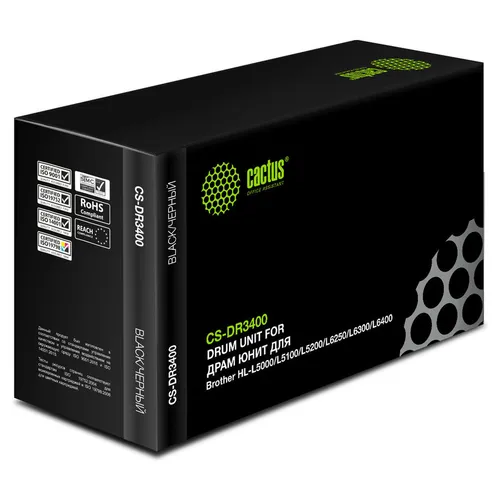 Блок фотобарабана Cactus CS-DR3400 DR-3400 черный ч/б:30000стр. для HL-L5000/L5100/L5200/L6250/L6300/L6400/DCP-L5500