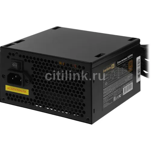 Блок питания EXEGATE 500PPH, 500Вт, 80 PLUS BRONZE, 120мм, черный [ex280577rus-oem-s]