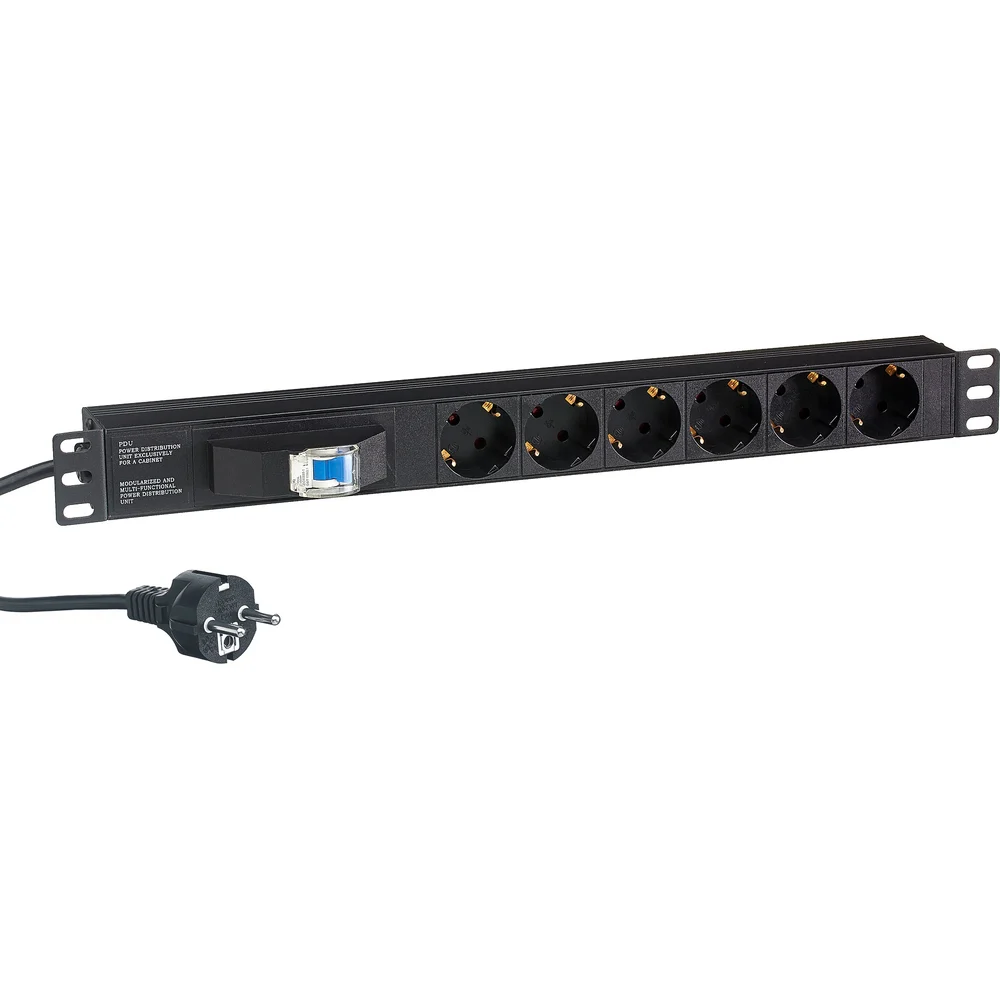 Блок розеток ExeGate ServerPro PDU-19H610 Al-6S-EU2.5CU-1P 280835