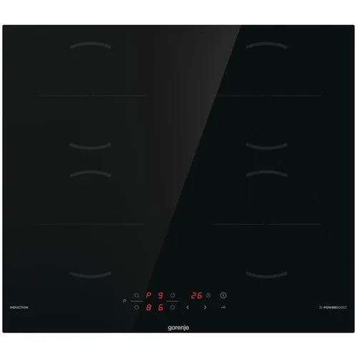 Индукционная варочная поверхность Gorenje GI6401BSCE, конфорок: 4 шт., стеклокерамика, независимая, черный