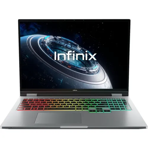 Ноутбук игровой INFINIX GTBook GL614, 16", 2026, IPS, Intel Core i7 13620H 2.4ГГц, 10-ядерный, 16ГБ LPDDR5, 1ТБ SSD, NVIDIA GeForce RTX 5060 для ноутбуков - 8 ГБ, Windows 11 Home, серебристый [71005000125]