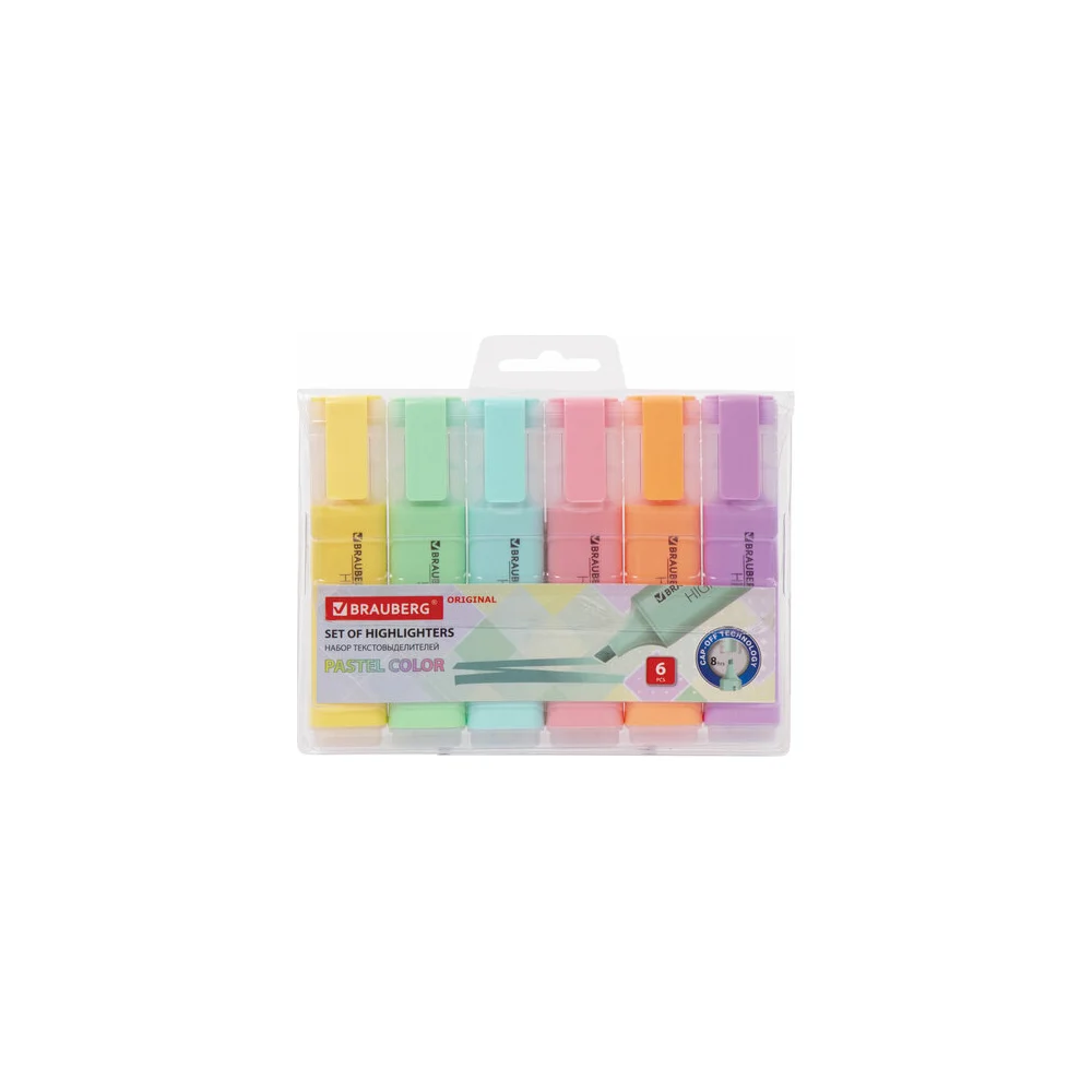 Текстовыделители BRAUBERG ORIGINAL PASTEL 151698