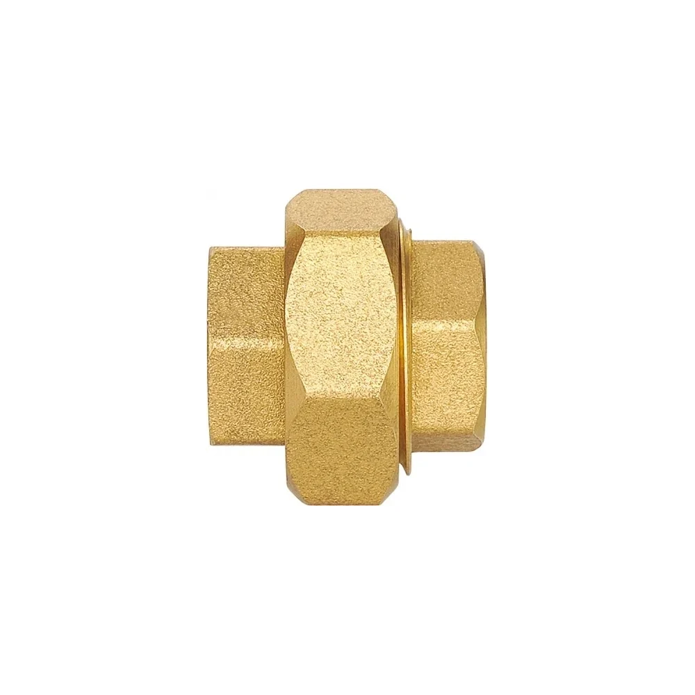 Резьбовой латунный прямой сгон американка DOUBLE-LIN LL6023 (1/2")