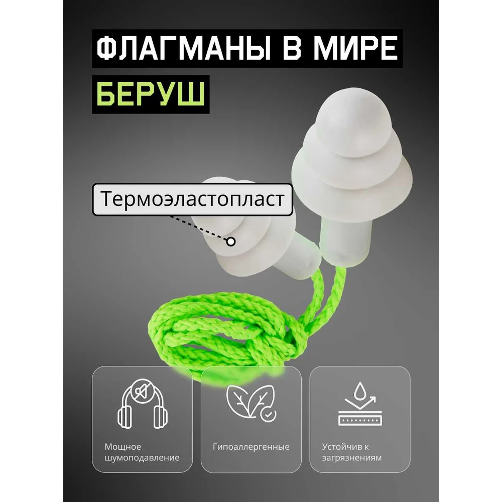 Многоразовые беруши Jeta Safety JEM-832-C