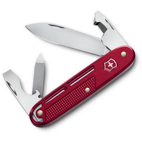 Складной нож Victorinox Synergy Alox, функций: 9, 93мм, красный, коробка картонная [0.8216.20]