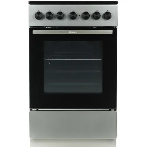 Электрическая плита Gorenje GEC5B41SG, стеклокерамика, без крышки, серый