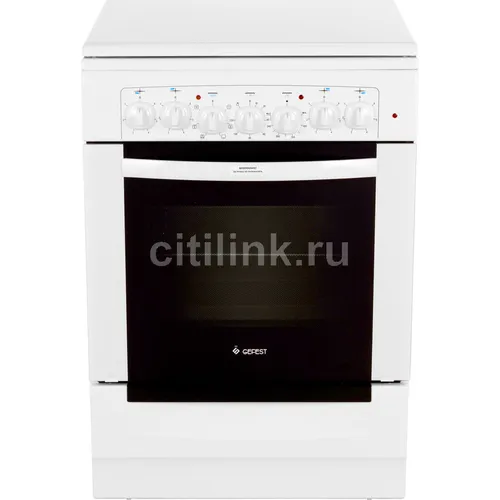 Электрическая плита GEFEST ЭП Н Д 6140-02, эмаль, металлическая крышка, белый