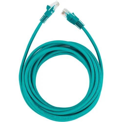 Патч-корд Buro литой (molded), UTP, кат.5E, 5м, 4 пары, 26AWG, алюминий омедненный, многожильный, зеленый