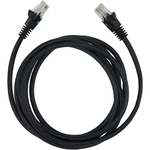 Патч-корд Buro литой (molded), UTP, кат.5E, 2м, 4 пары, 26AWG, алюминий омедненный, многожильный, черный