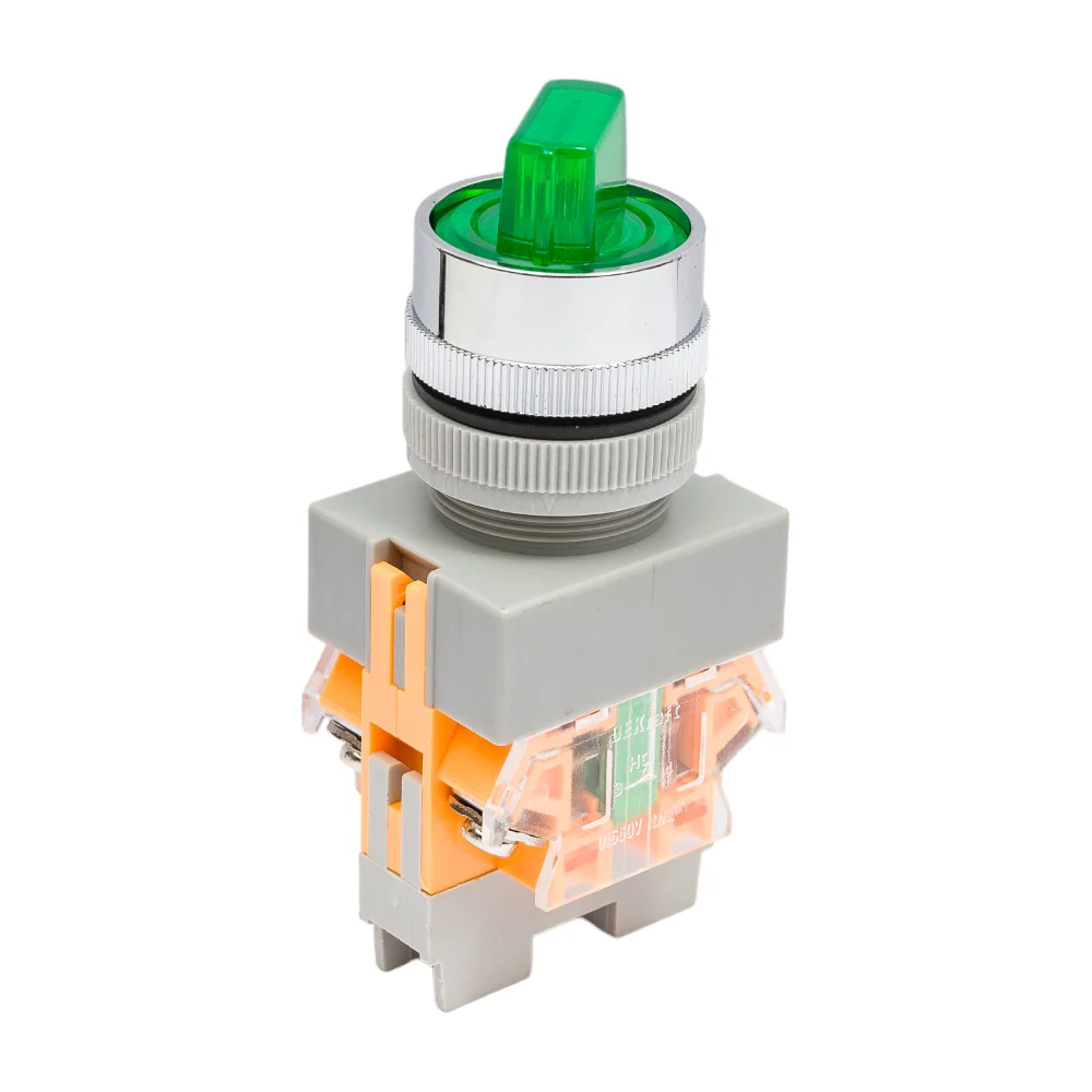 Переключатель DEKraft ПЕ22-ANC-2-GRN-LED-24 25072DEK