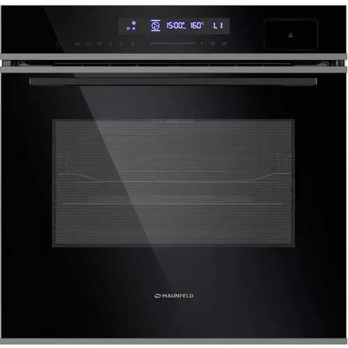 Духовой шкаф электрический MAUNFELD MEOR7216STB, 72л, дверца с 3 стеклами, черный