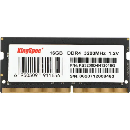 Оперативная память KINGSPEC KS3200D4N12016G DDR4 - 1x 16ГБ 3200МГц, для ноутбуков (SO-DIMM), Ret