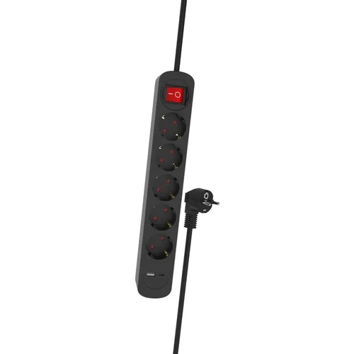 Сетевой фильтр Ritmix RM-351CK, 3м, черный