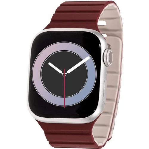 Ремешок ZIBELINO APL-38-L-MC-BRDGRY для Apple Watch, винный [zbs-apl-38-l-mc-brdgry]