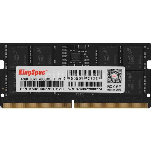Оперативная память KINGSPEC KS4800D5N11016G DDR5 - 1x 16ГБ 4800МГц, для ноутбуков (SO-DIMM), Ret