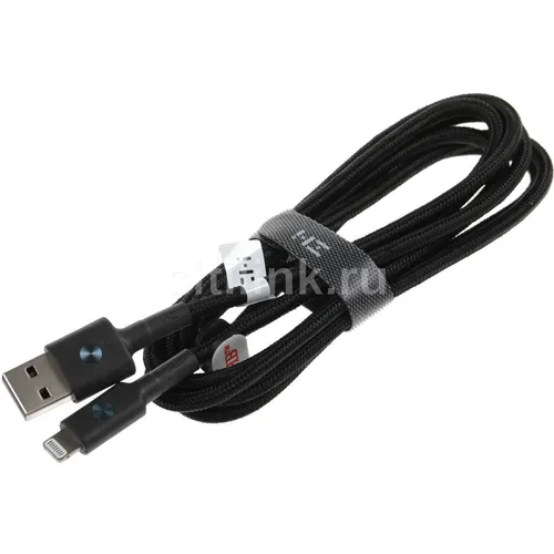 Кабель ZMI AL853, Lightning (m) - USB (m), 1.5м, MFI, 3A, черный