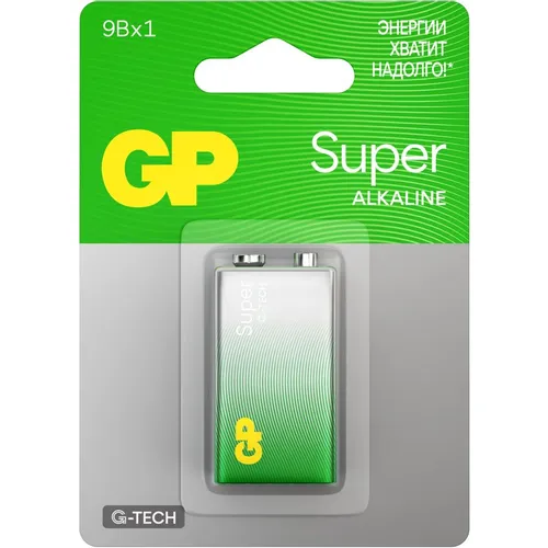 9V Батарейка GP Super Alkaline 1604AA21-5CRSBC1, 1 шт.