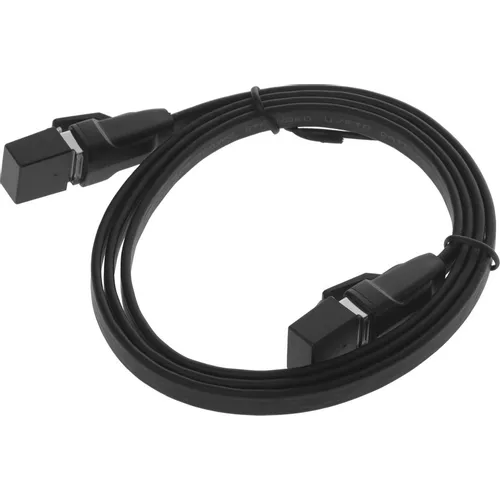 Кабель UGREEN NW134 литой (molded), FTP, кат.8, 1м, 4 пары, 30AWG, медь, многожильный, черный