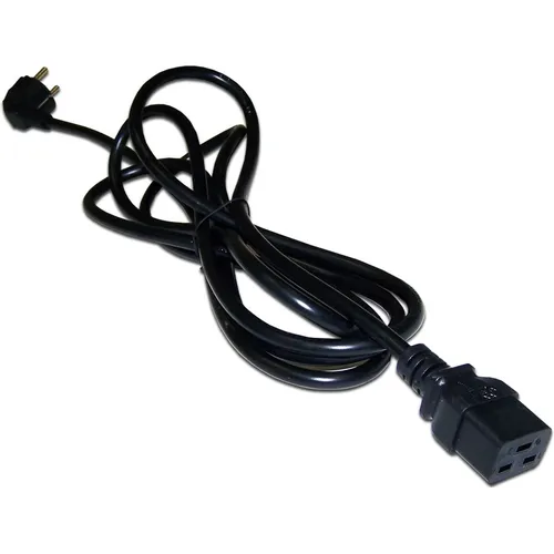Шнур питания Lanmaster (LAN-PP19/SHA-0.5-BK) C19-Schuko проводник.:3x1.5мм2 0.5м 220В 16А черный