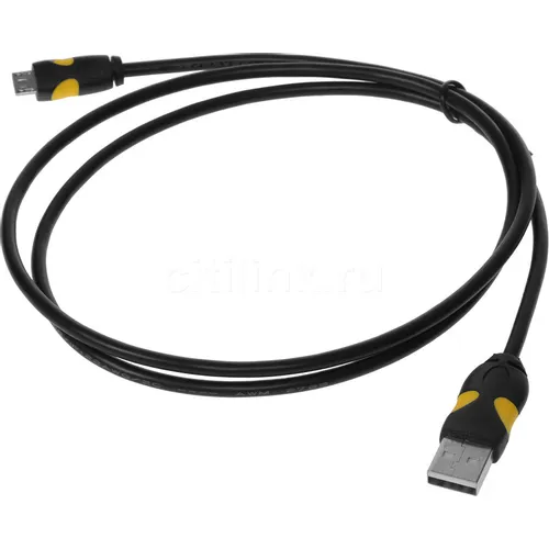 Кабель 2A Smooth Connector, micro USB (m) - USB (m), 1м, 2A, черный