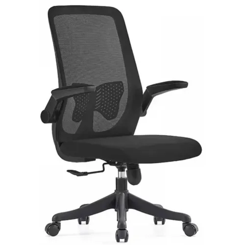 Кресло SITUP Amelia B (Амелия), сетка/ткань, до 120кг, топ-ган, откидные подлокотники, черный
