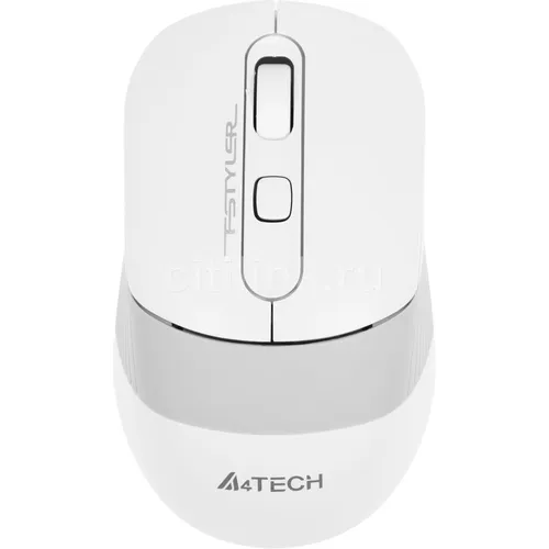 Мышь беспроводная A4TECH Fstyler FG10S, радио, оптическая, USB, 2000dpi, белый и серый [fg10s white]