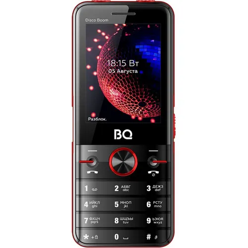 Сотовый телефон BQ 2842 Disco Boom, черный/красный