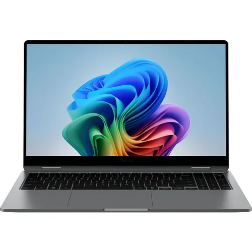 Ноутбук Samsung Galaxy Book 5 360 NP750, 15.6", 2025, трансформер, AMOLED, Intel Core Ultra 7 256V 2.2ГГц, 8-ядерный, 16ГБ LPDDR5x, 512ГБ SSD, Intel Arc 140V, Windows 11 Home, серый [np750qha-lg2in]