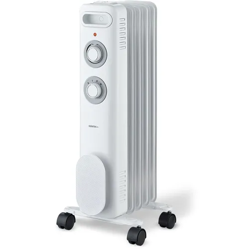 Масляный радиатор CENTEK CT-6230-5, 1000Вт, 5 секций, 3 режима, белый [ct-6230-5 white]