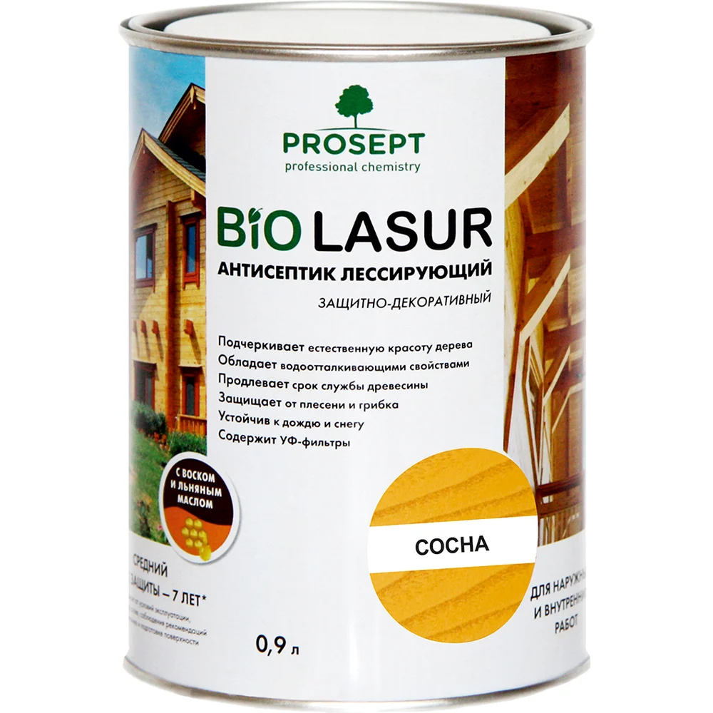 Лессирующий защитно-декоративный пропитка PROSEPT BIO LASUR 033-09