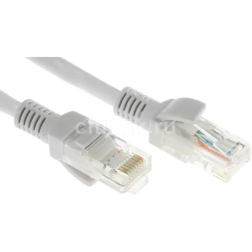 Патч-корд REXANT вилка RJ-45, вилка RJ-45, кат.5E, ПВХ, 2м, серый [18-1005] 10 шт./кор.