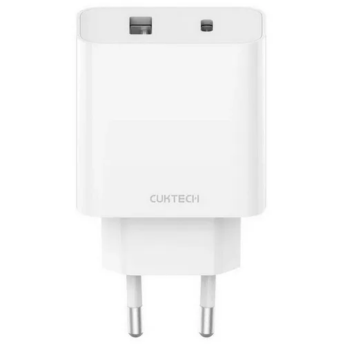 Сетевое зарядное устройство CUKTECH A19EU, USB-A, USB-C, 33Вт, 3A, белый [cuk00a19euwh]