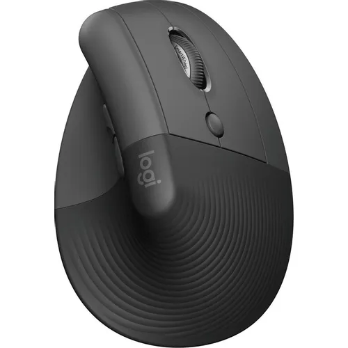 Мышь беспроводная Logitech Lift, Bluetooth/Радио, вертикальная, оптическая, USB, 4000dpi, графитовый [910-006479]