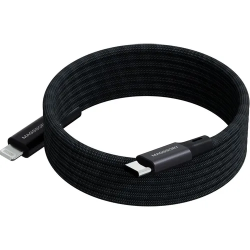 Кабель MAGSSORY cbl003, Lightning (m) - USB Type-C (m), 1.2м, MFI, черный