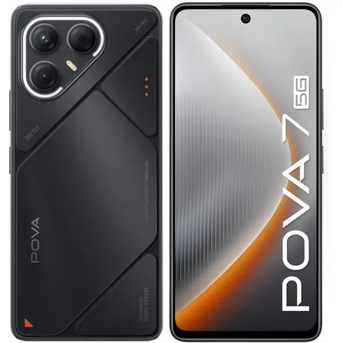 6.78" Смартфон TECNO Pova 7 5G 8/256Gb, NFC, IPS, 144Гц, 6000мAч, черный