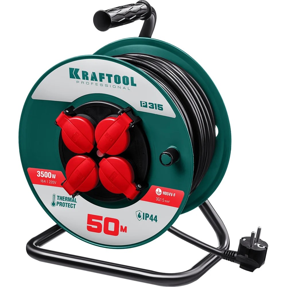 Удлинитель на катушке KRAFTOOL P-315 55084-50