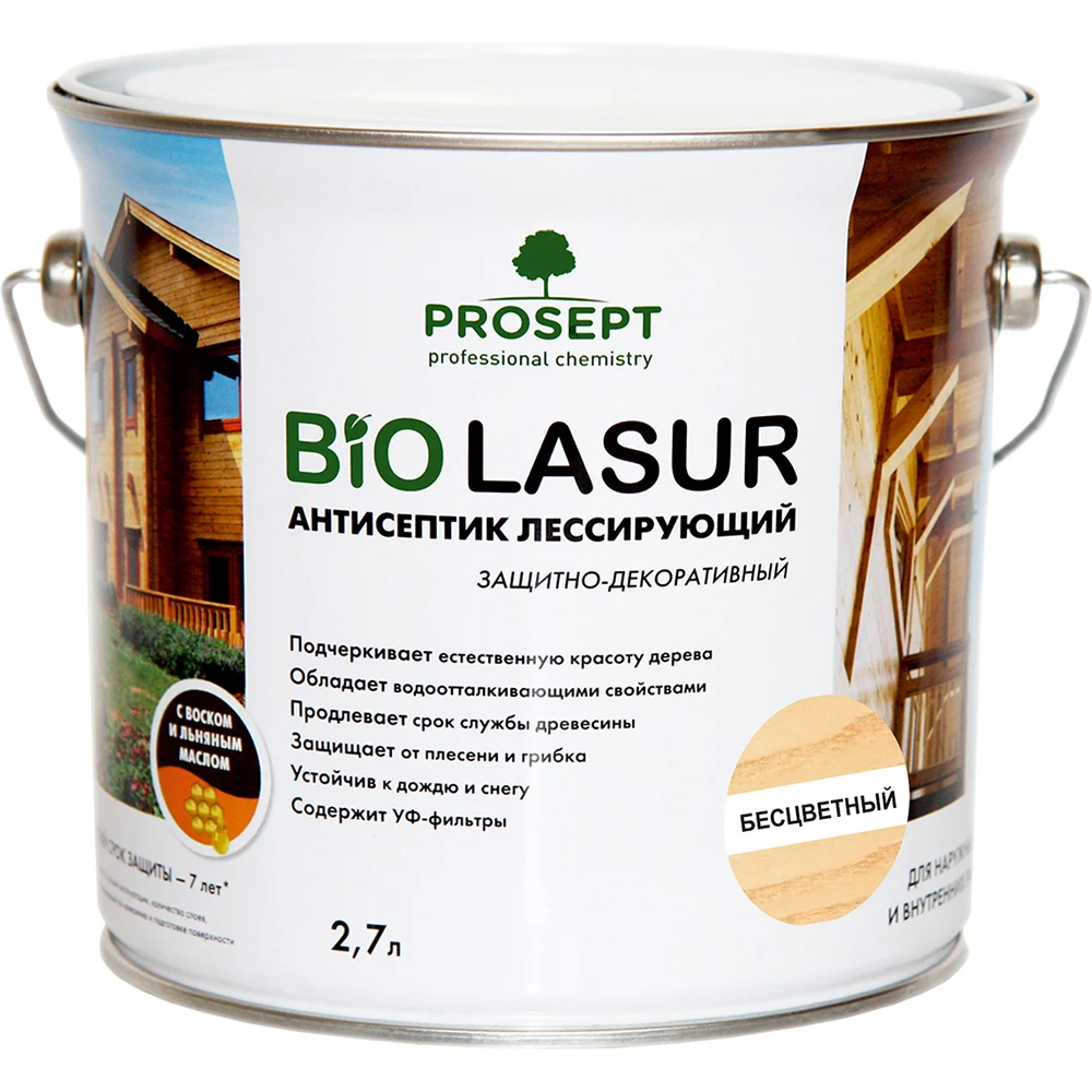 Лессирующий защитно-декоративный пропитка PROSEPT BIO LASUR 031-2